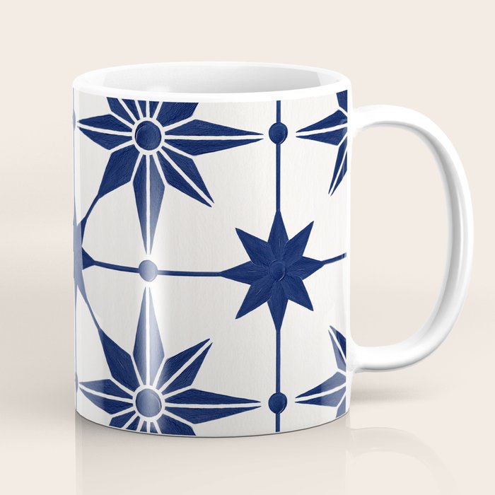 Starburst Mosaic â Navy Coffee Mug Gallery Image 1