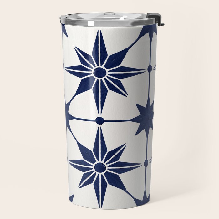 Starburst Mosaic â Navy Travel Mug Gallery Image 2