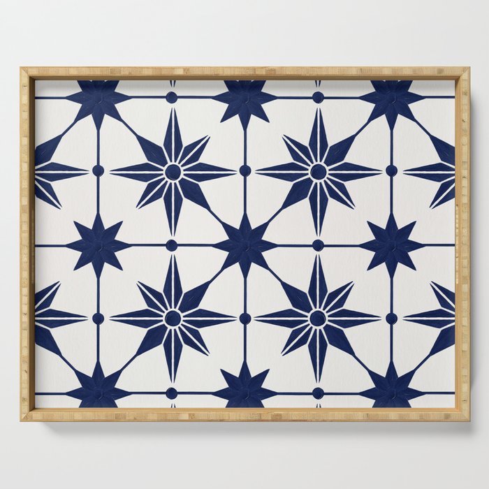 Starburst Mosaic â Navy Serving Tray Gallery Image 1