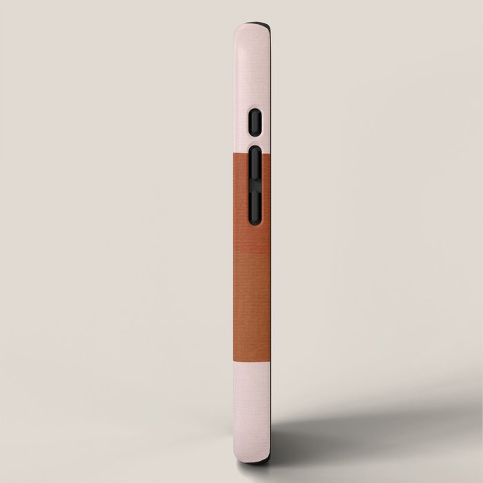 Abstract MCM Navy Burnt Orange Beige Blush iPhone Case Gallery Image 2