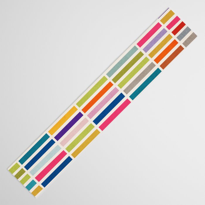 Colorful Mosaic Tiles Artwork Table Runner Gallery Image 3