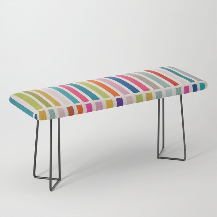 Colorful Mosaic Tiles Artwork Bench Gallery Image 1