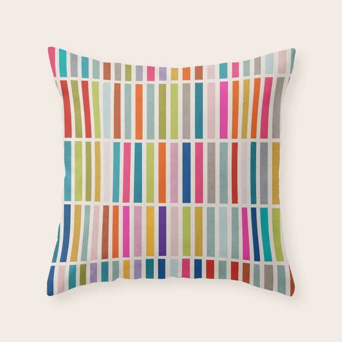 Colorful Mosaic Tiles Artwork Throw Pillow Gallery Image 6