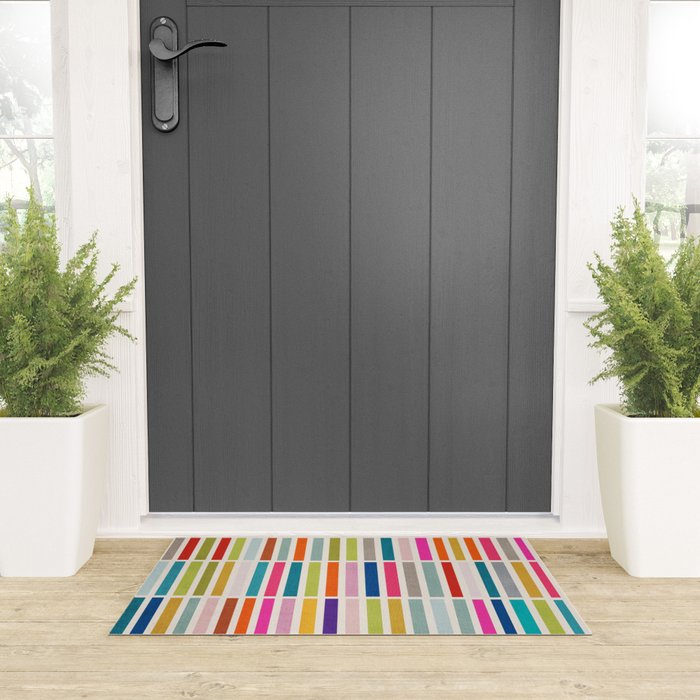 Colorful Mosaic Tiles Artwork Welcome Mat Gallery Image 3