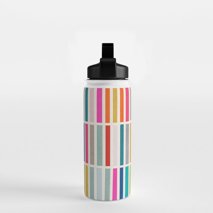 Colorful Mosaic Tiles Artwork Water Bottle Gallery Image 2