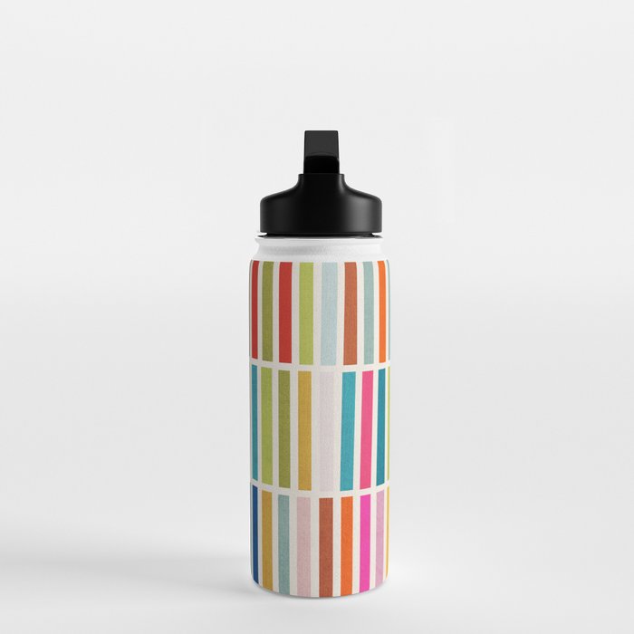 Colorful Mosaic Tiles Artwork Water Bottle Gallery Image 3