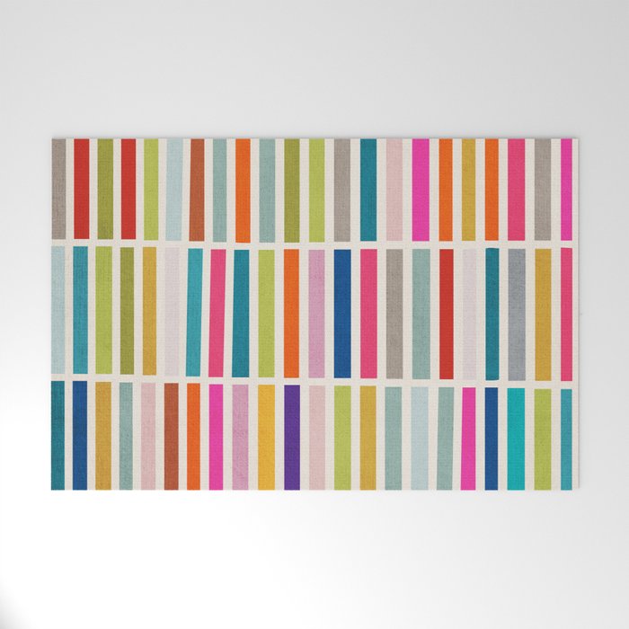 Colorful Mosaic Tiles Artwork Welcome Mat Gallery Image 1