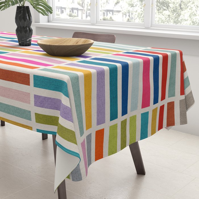 Colorful Mosaic Tiles Artwork Tablecloth Gallery Image 3