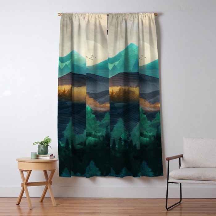 Green Wild Mountainside Window Curtain Gallery Image 5