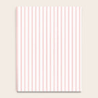 Thin Lush Blush Pink and White Mattress Ticking Stripes Notebook Gallery Image 4