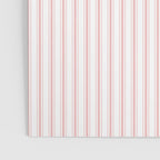 Thin Lush Blush Pink and White Mattress Ticking Stripes Poster Gallery Image 3