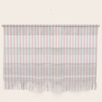 Thin Lush Blush Pink and White Mattress Ticking Stripes Wall Hanging Gallery Image 1
