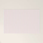 Thin Lush Blush Pink and White Mattress Ticking Stripes Welcome Mat Gallery Image 1