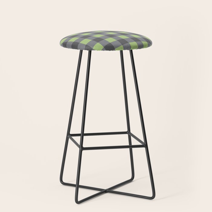 Small Blocks - Spring Green and Grays Stool Gallery Image 1