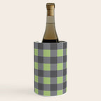 Small Blocks - Spring Green and Grays Wine Chiller Gallery Image 1