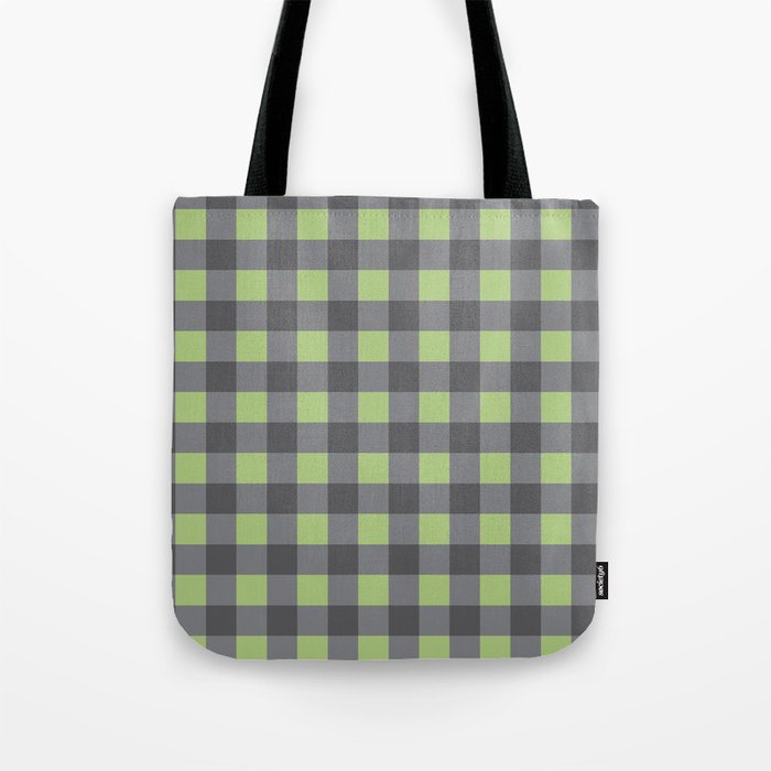 Small Blocks - Spring Green and Grays Tote Bag Gallery Image 1
