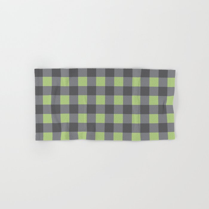 Small Blocks - Spring Green and Grays Bath Towel Gallery Image 1