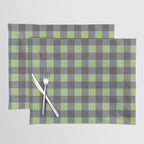 Small Blocks - Spring Green and Grays Placemat Gallery Image 1
