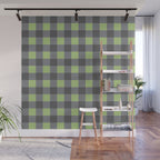 Small Blocks - Spring Green and Grays Wall Mural Gallery Image 1