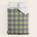 Small Blocks - Spring Green and Grays Comforter Gallery Image 6