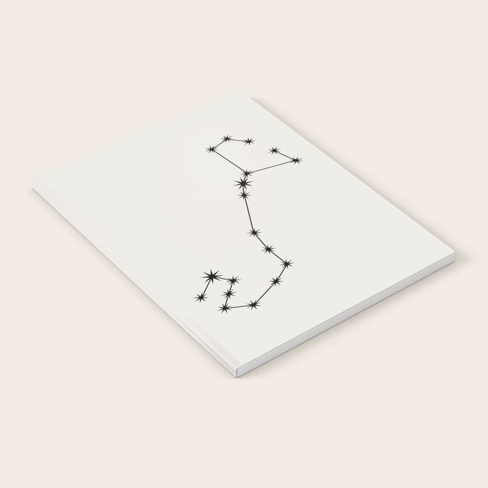 Scorpio Zodiac Star Constellation Line Art White Notebook Gallery Image 2