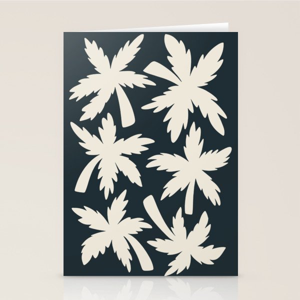 Palm Trees - Black and White  Stationery Card Gallery Image 2