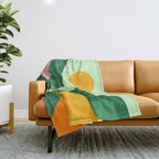 Things Are Looking Up 2 Wide View / Tropical Greenery Throw Blanket Gallery Image 1