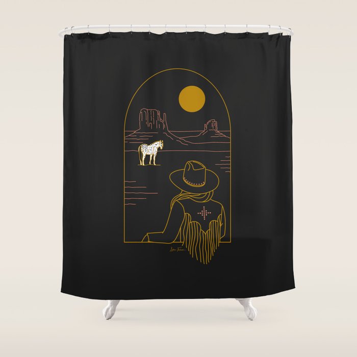 Lost Pony Shower Curtain Gallery Image 1