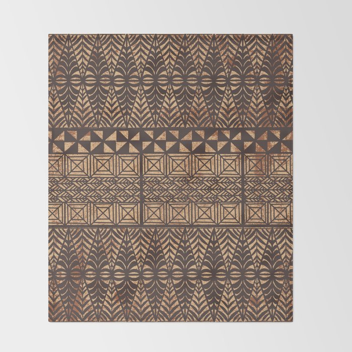 UrbanNesian Tongan Ngatu Throw Blanket Gallery Image 2
