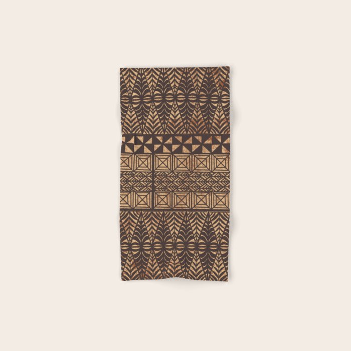 UrbanNesian Tongan Ngatu Bath Towel Gallery Image 1