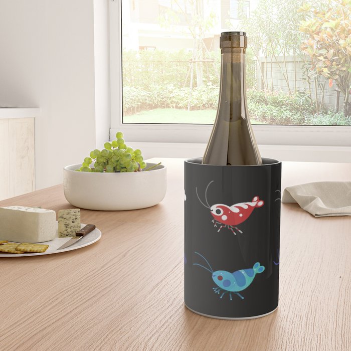 Red and blue shrimp Wine Chiller Gallery Image 4