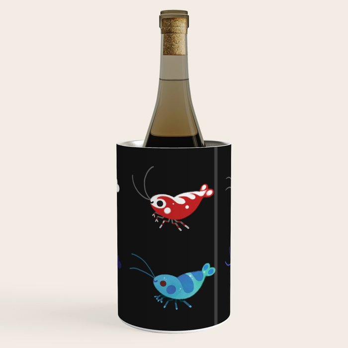 Red and blue shrimp Wine Chiller Gallery Image 1