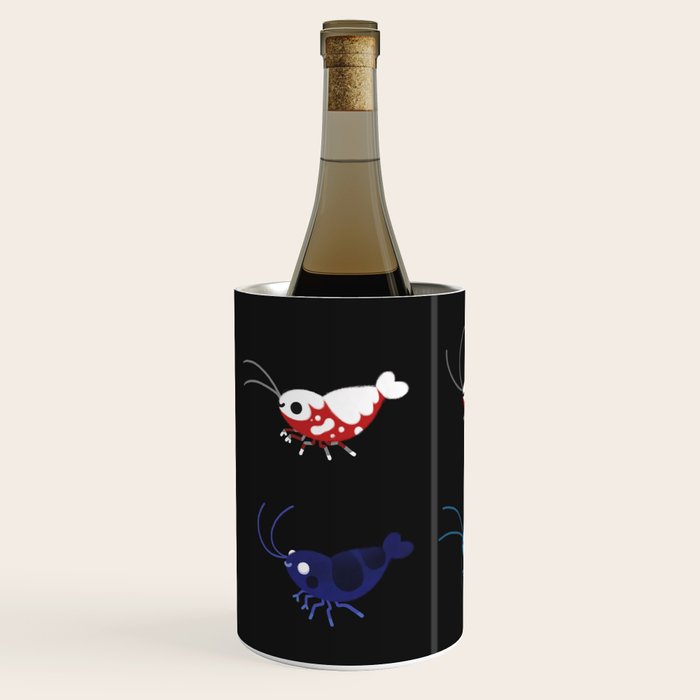Red and blue shrimp Wine Chiller Gallery Image 2