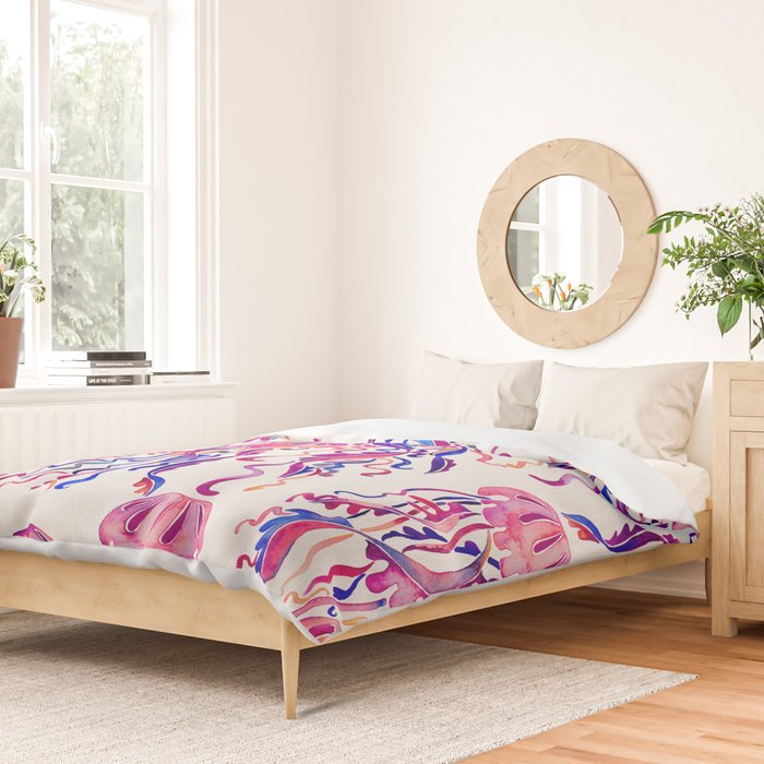 Jellyfish - Magenta Palette Duvet Cover Gallery Image 2