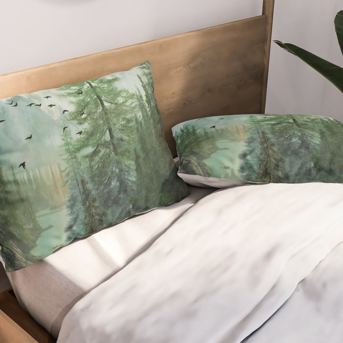 Mountain Morning 2 Pillow Sham Gallery Image 2