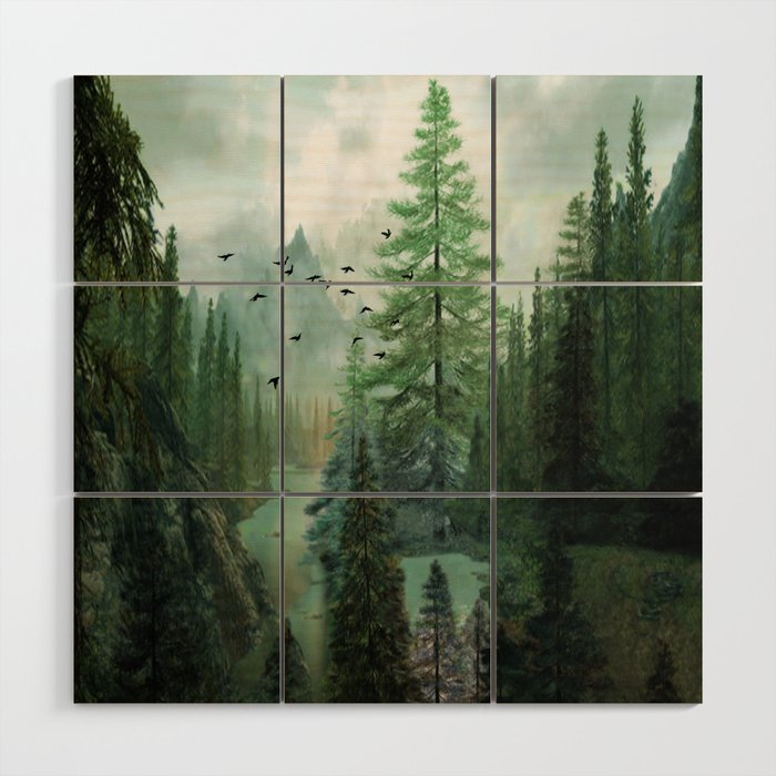 Mountain Morning 2 Wood Wall Art Gallery Image 1