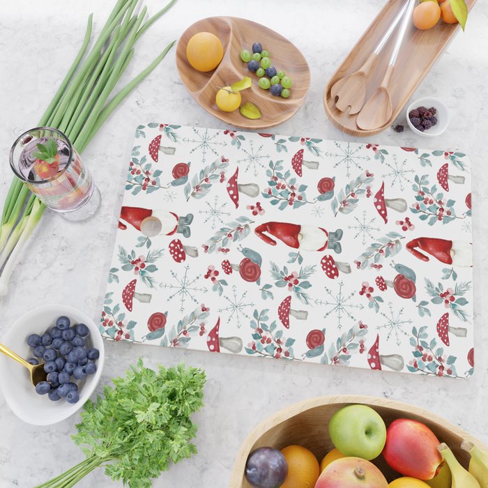 Gnome For The Holidays - Christmas Pattern Cutting Board Gallery Image 2