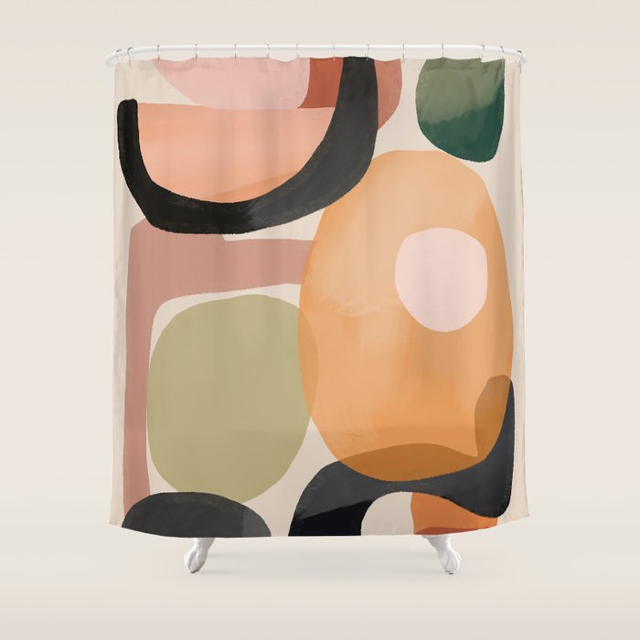 Modern Abstract Art 144 Shower Curtain Gallery Image 1