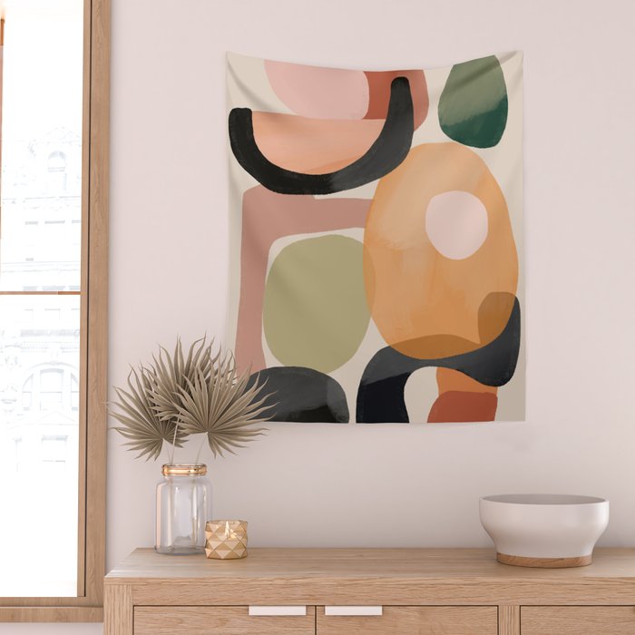 Modern Abstract Art 144 Wall Tapestry Gallery Image 2
