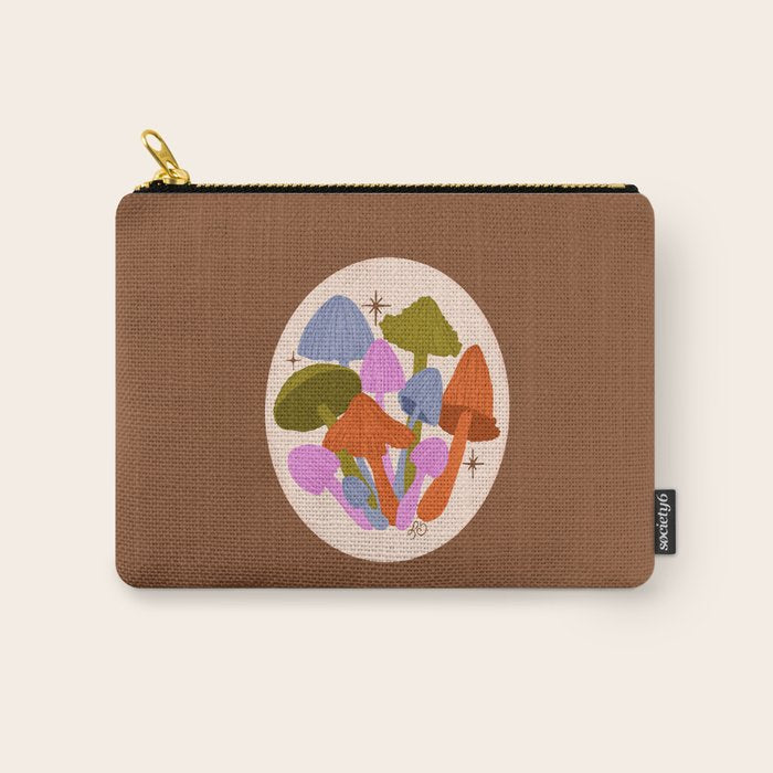 Fun and Funky Mushrooms Carry All Pouch Gallery Image 1