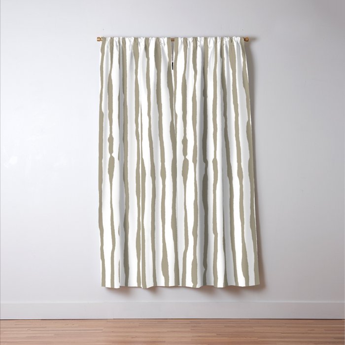 Nutmeg Watercolor Line  Window Curtain Gallery Image 3