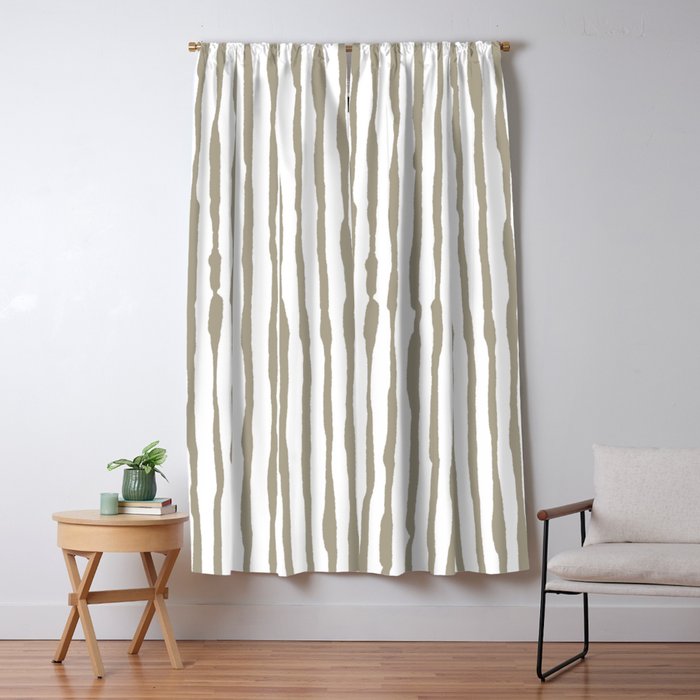 Nutmeg Watercolor Line  Window Curtain Gallery Image 5