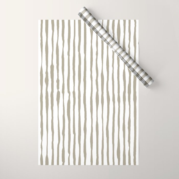 Nutmeg Watercolor Line  Wrapping Paper Gallery Image 1