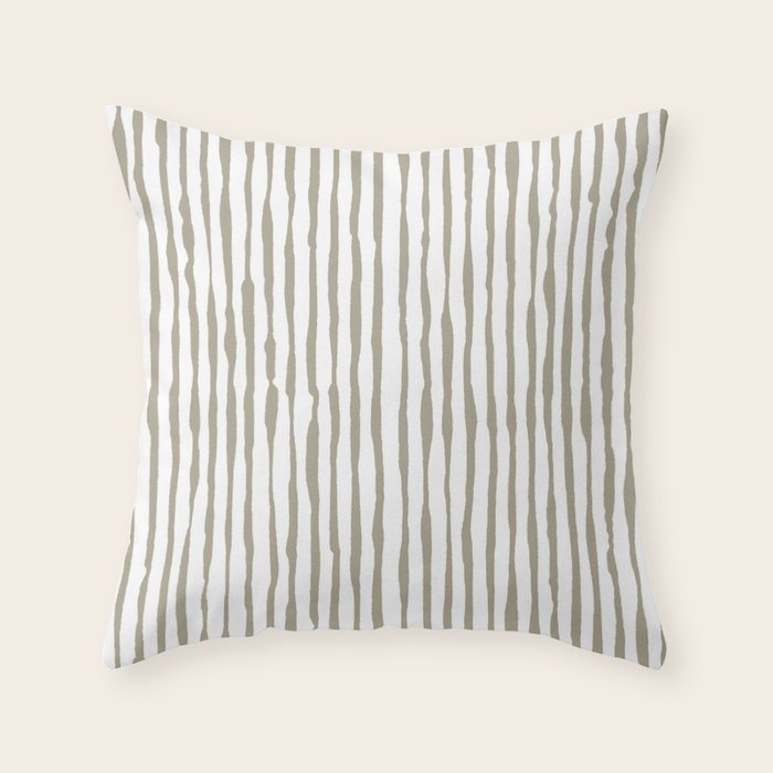 Nutmeg Watercolor Line  Throw Pillow Gallery Image 1