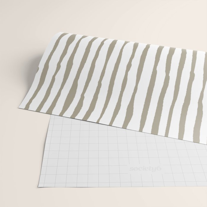 Nutmeg Watercolor Line  Wrapping Paper Gallery Image 2