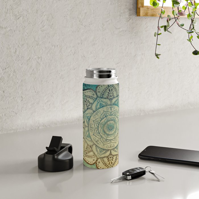 Faded Bohemian Mandala Water Bottle Gallery Image 4