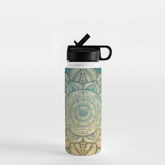 Faded Bohemian Mandala Water Bottle
