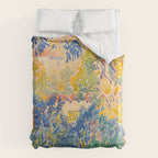 Henri-Edmond Cross Neo-Impressionism Pointillism The Artist's Garden at St. Clair Watercolor Paintin Duvet Cover Gallery Image 6
