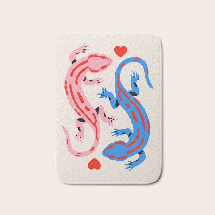 The lovers - salamanders Bath Mat Gallery Image 1