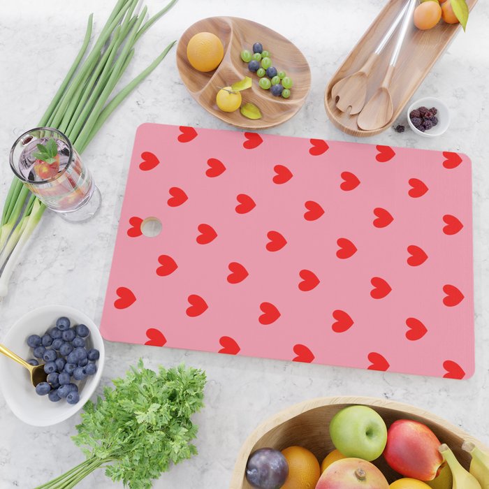 Red Heart Pattern Cutting Board Gallery Image 2